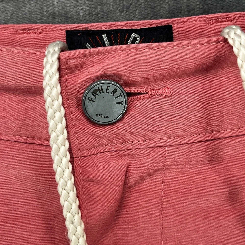 Faherty All Day Shorts Mens 34 Matte Pink Drawstring 7